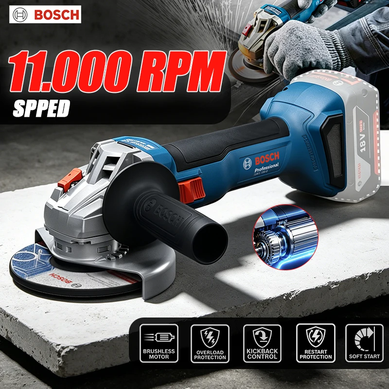Power Tools Grinder - BOSCH GWS 18V-8 Cordless Angle Grinder