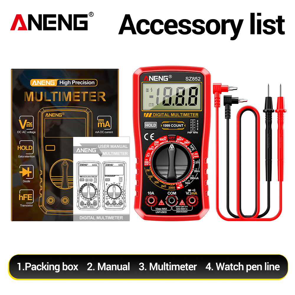 Power Tools Software - ANENG SZ852 Digital Multimeter 600V AC/DC