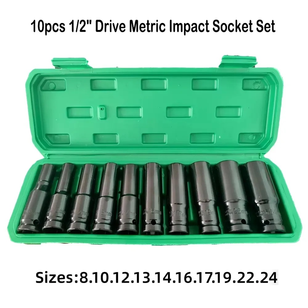 Power Tools Pneumatic - Universal Drive Metric Impact Socket Set