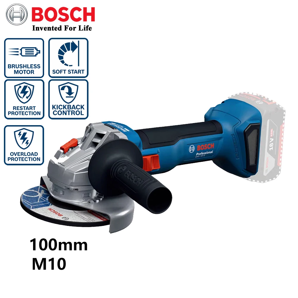 Power Tools Grinder - Bosch GWS 18V-8 Professional 18V Cordless